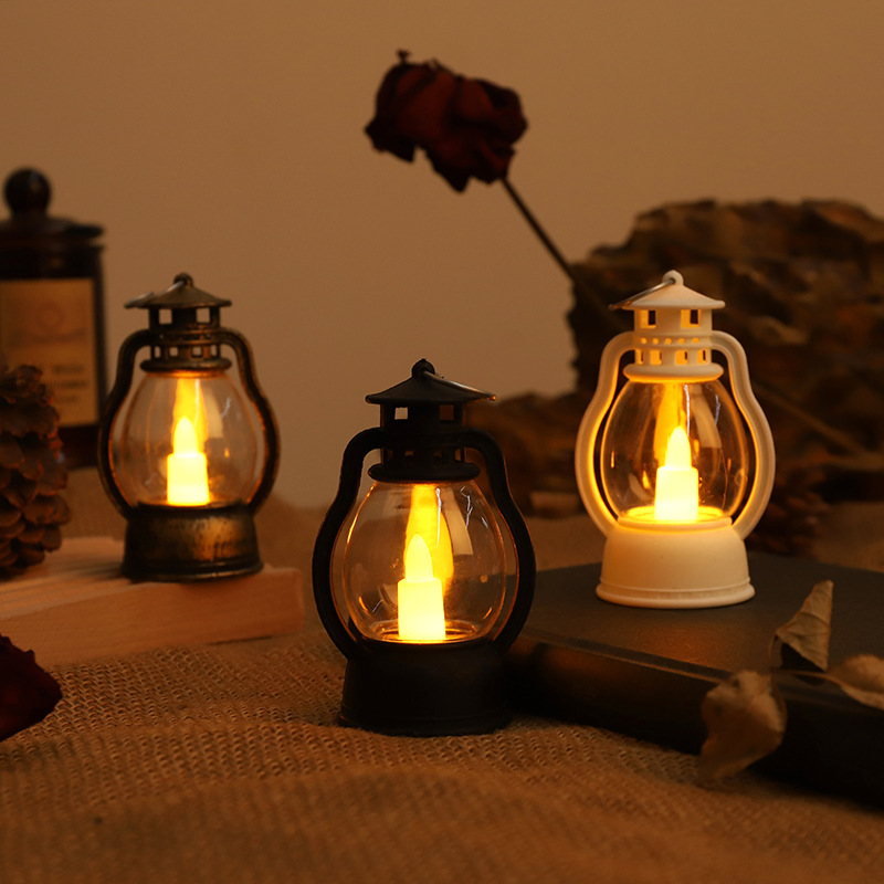 European Christmas Lantern Electronic Candle Light Led Round Light Cross-Border New Product Decoration Gift Wind Light details Picture
