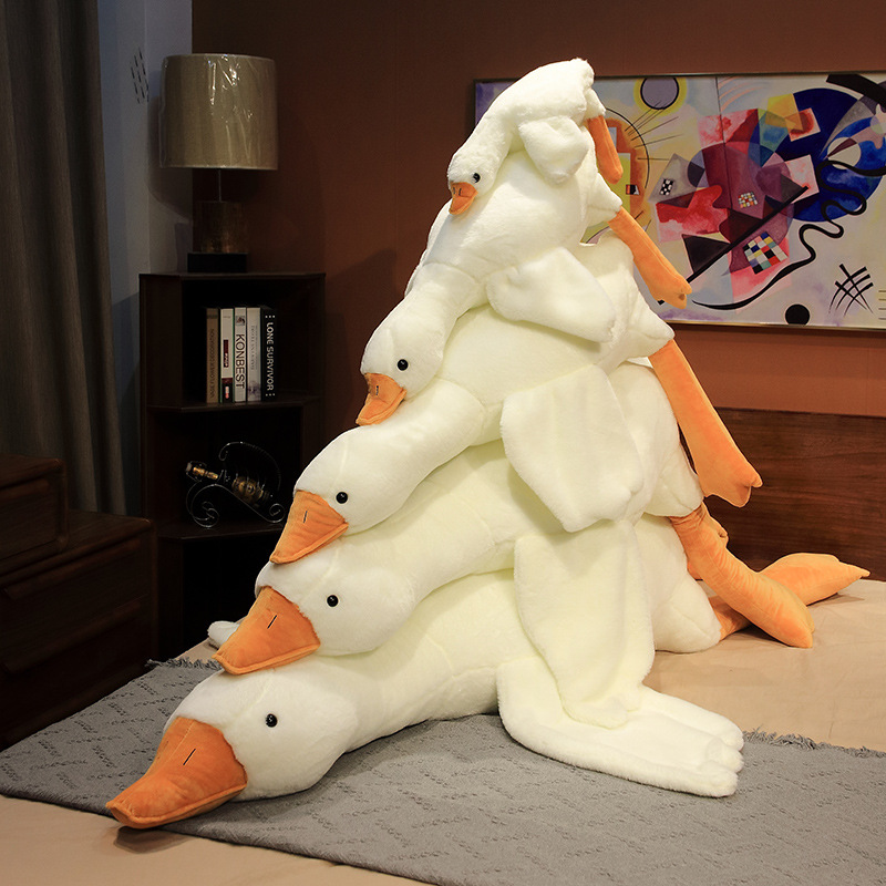 Manufacturers Direct Sales Of Big Goose Wholesale Doll Doll Pillow Plush Toy Doll Bed Sleeping Big White Goose Specification drawing