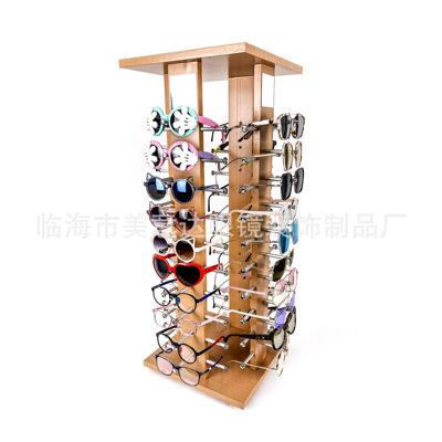 40 and 50 pairs of wood-grain rotating glasses display stands Specification image