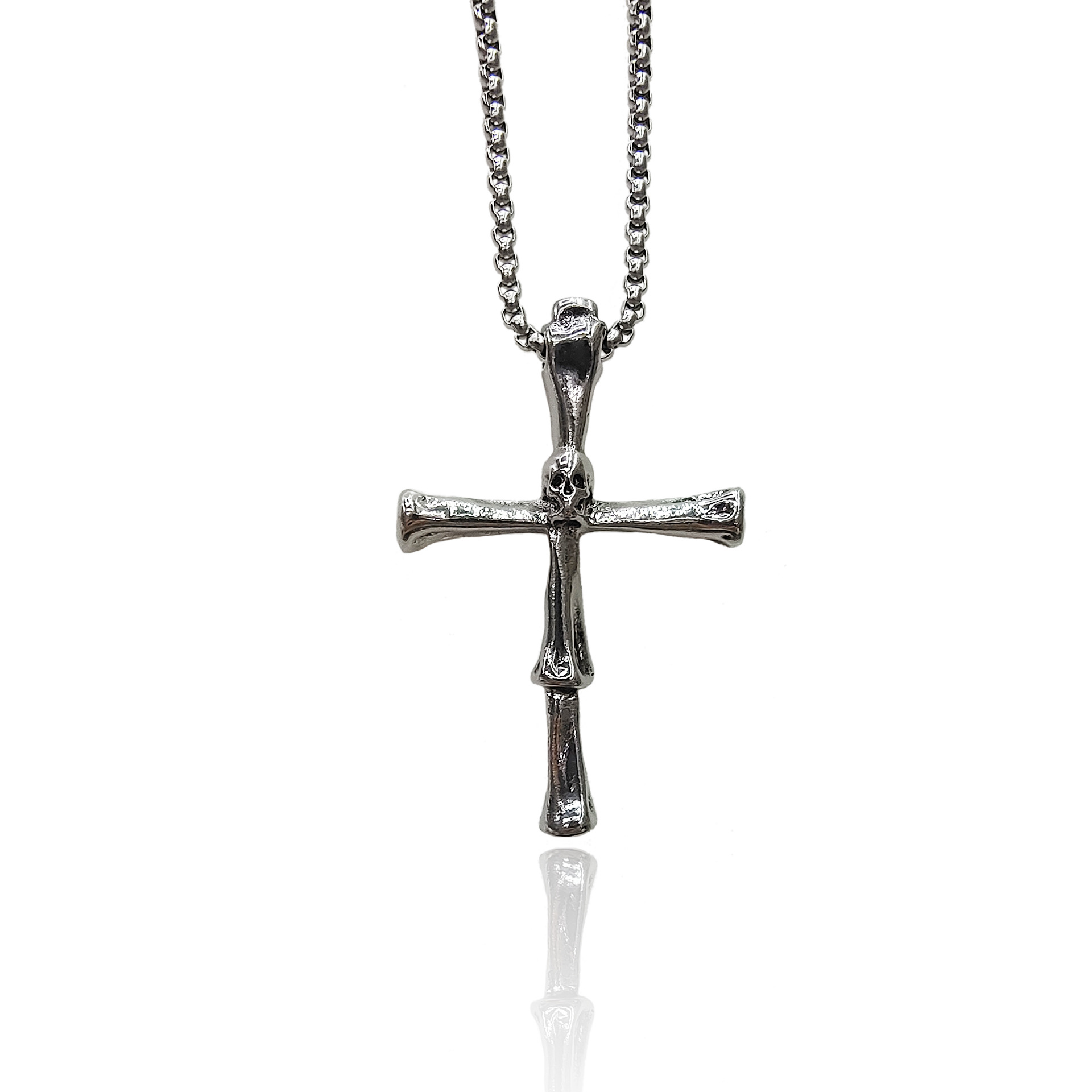 Net Red Men's Necklace Europe And The United States Military Brand Necklace Sweater Chain Stainless Steel Necklace King Cobra Pendant Wholesale Specification drawing