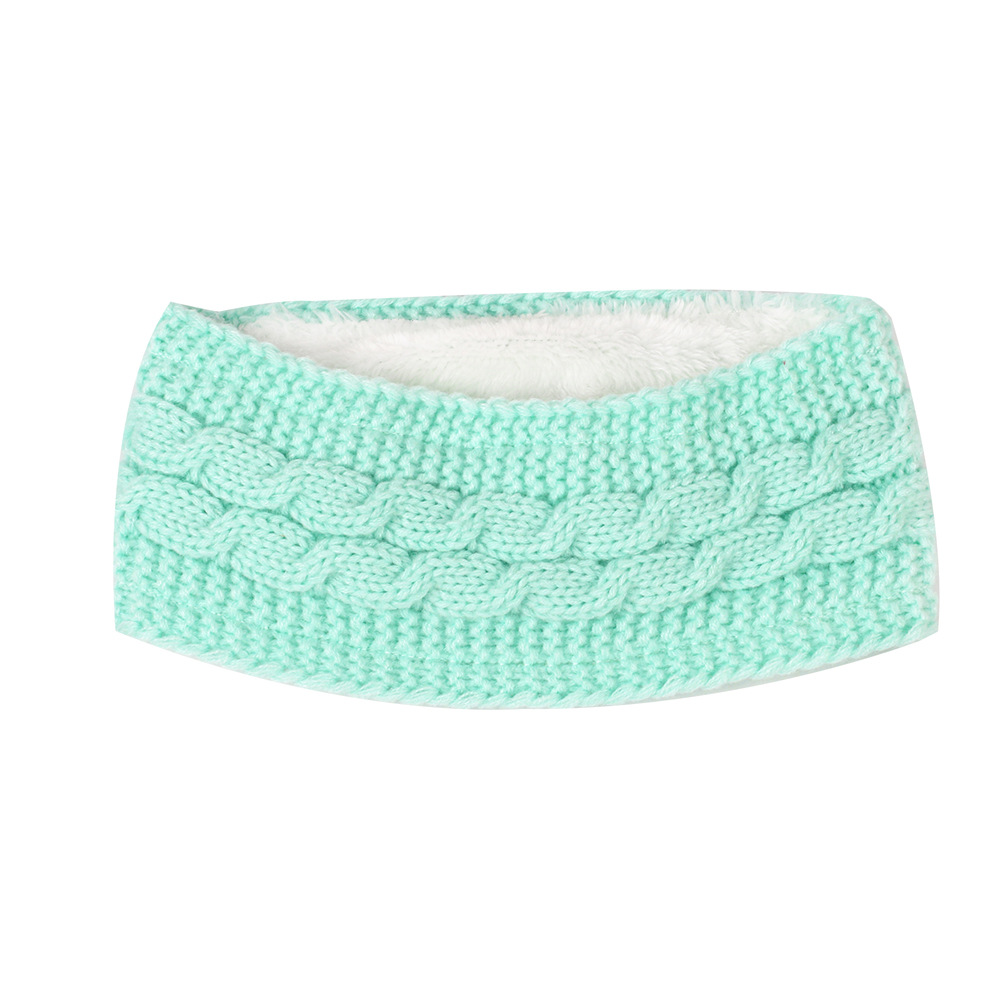 New winter fleece hair accessories, cross-border autumn and winter woolen knitted hair bands, European and American warm sports headbands, ear protecters pic 15
