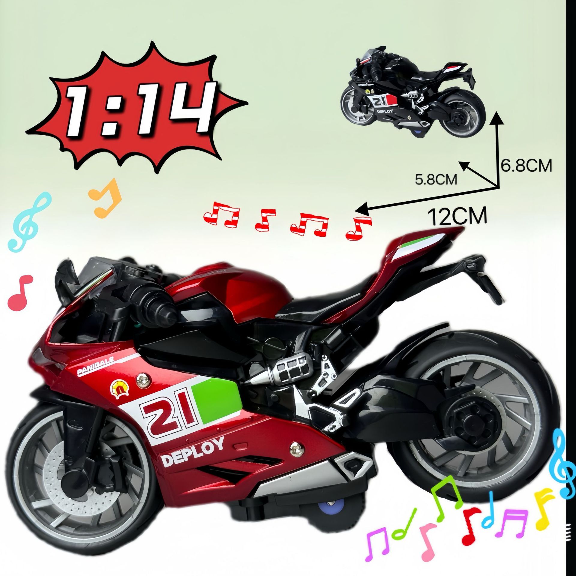 跨境1：:14合金回力摩托车模型声光音乐玩具摆件儿童玩具礼盒批发详情17