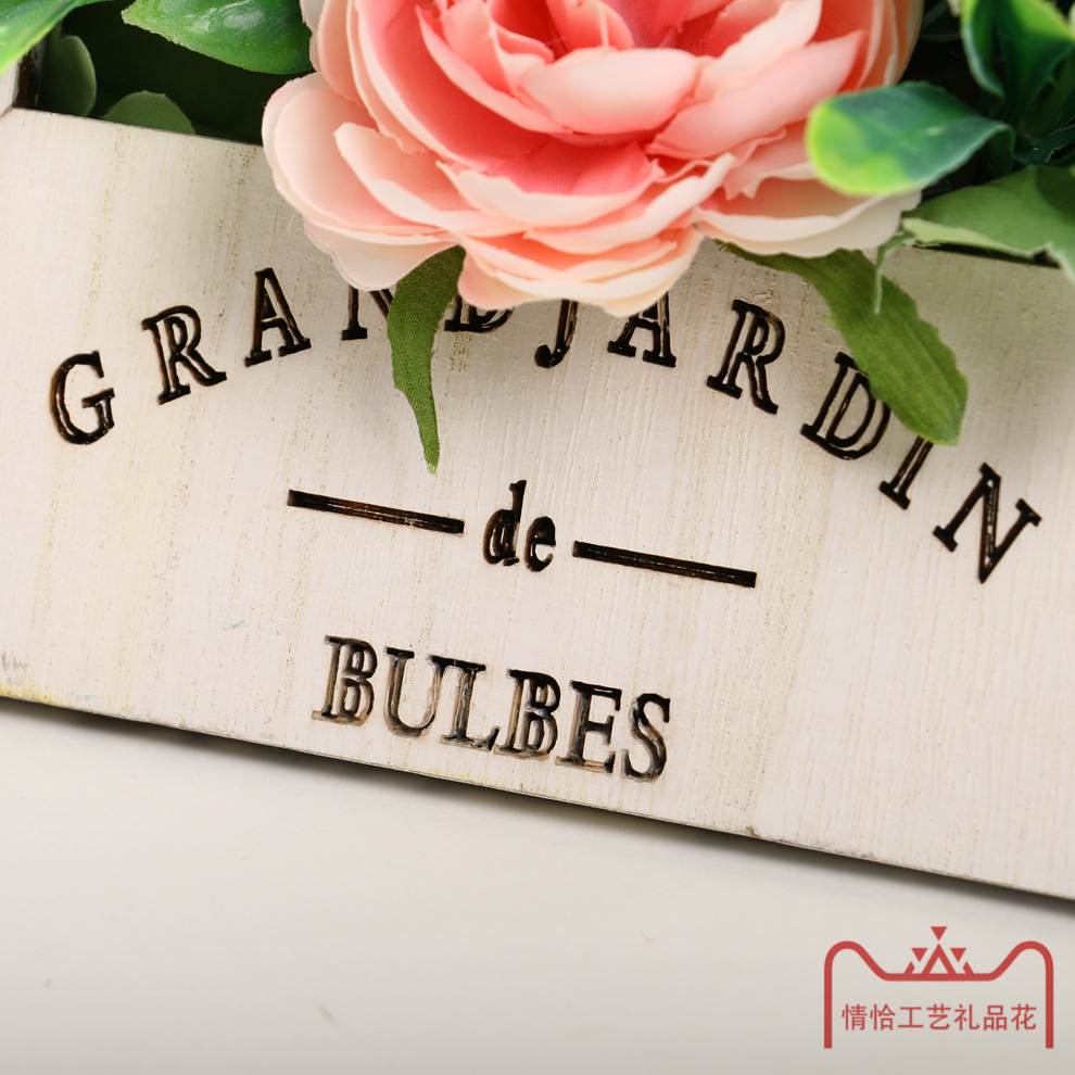Wholesale of Nordic InS-style home office desk ornaments, potted plants with a fresh and simple wooden artificial flower design, and creative bonsai Application Scenario
