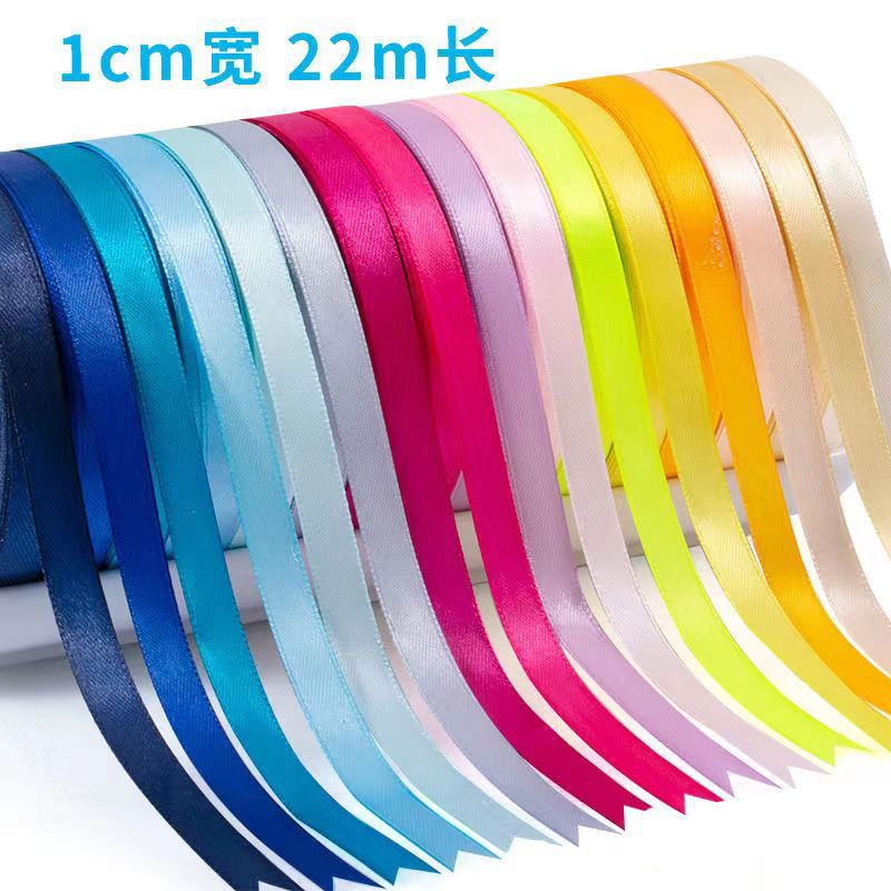 Factory wholesale of 1cm ribbons for gift packaging, webbing, cake baking ribbons, wedding bows, accessories and ribbons details Picture