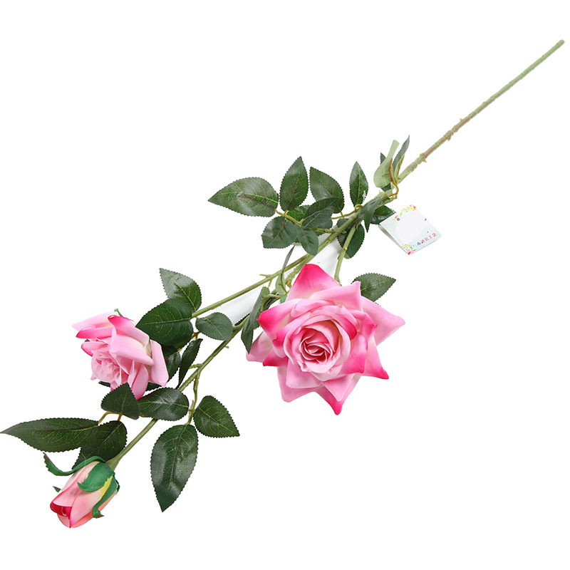 Artificial velvet rose wedding supplies, home decoration, soft furnishings, floral art, tall rose artificial flower ornaments details Picture
