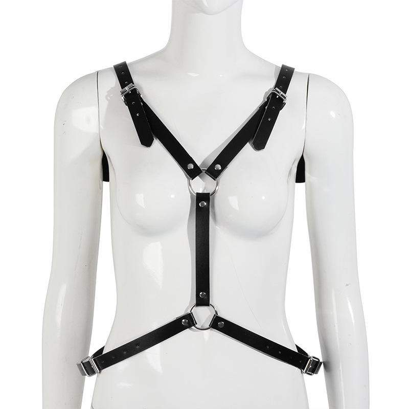 sm adult sex toys Leather angel wings suspenders set women's top strap strap strap belt Specification drawing
