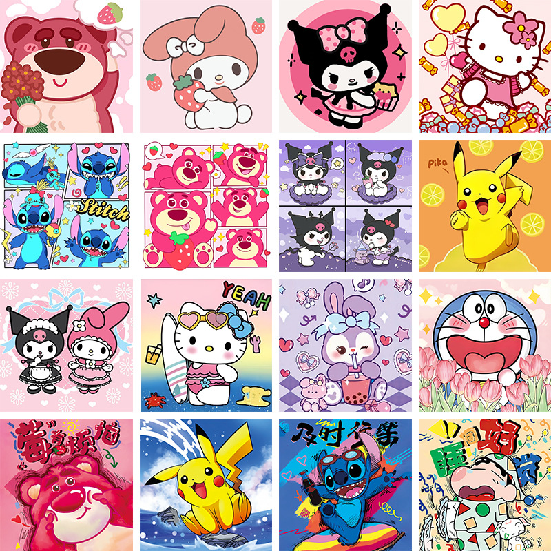 包邮/新款钻石画儿童手工点钻画diy玩具钻石贴画卧室装饰画批发