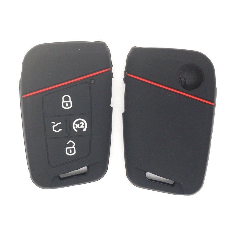 硅胶钥匙套适用 大众保罗MK7新高尔夫斯柯达A7车用遥控保护套包图