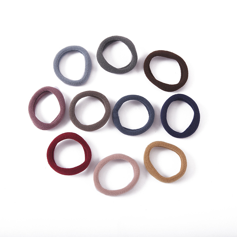 Wholesale of fashionable and simple black hair ties, elastic seamless hair bands and hair accessories, 20 pieces per pack Item Picture