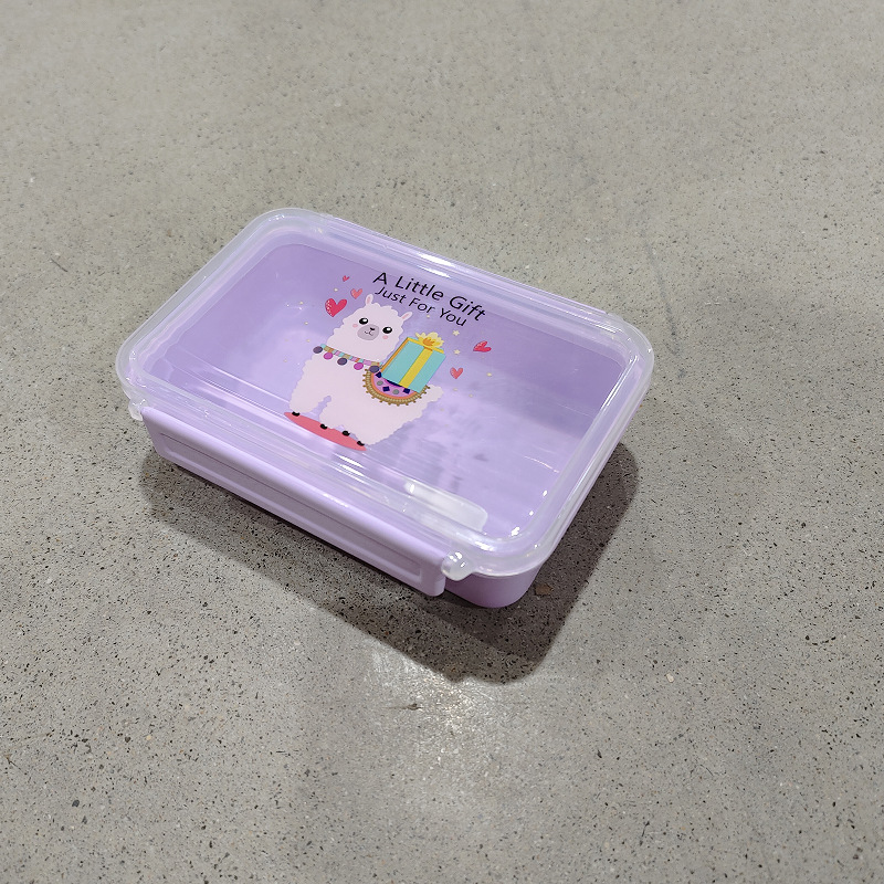 Children's cartoon food-grade plastic lunch boxes and fruit preservation boxes can be colored and printed with logo patterns Specification drawing