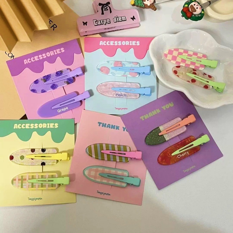 Spring Juice Hair Clip Women's Hair Clip Cute New Side Fringe Clip Internet Red Makeup Duck Beak Clip Headpiece details Picture