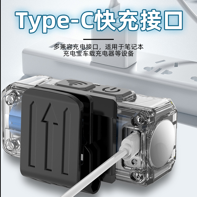 头灯、头戴式电筒实物图