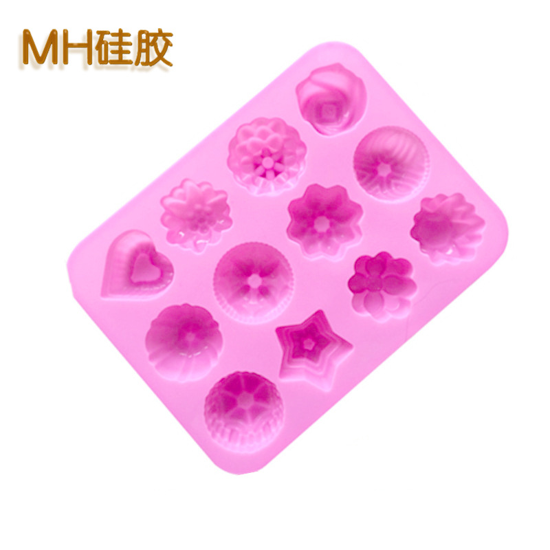 Minghao 12 Even Herbal Silica Gel Mooncake Mold Silica Gel Ice Crust Pastry Mold Cold Soap Mold Diy Baking details Picture