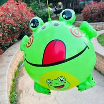 六一儿童节礼物pvc弹跳发光青蛙崽弹力绳充气乌龟气球摆地摊批发