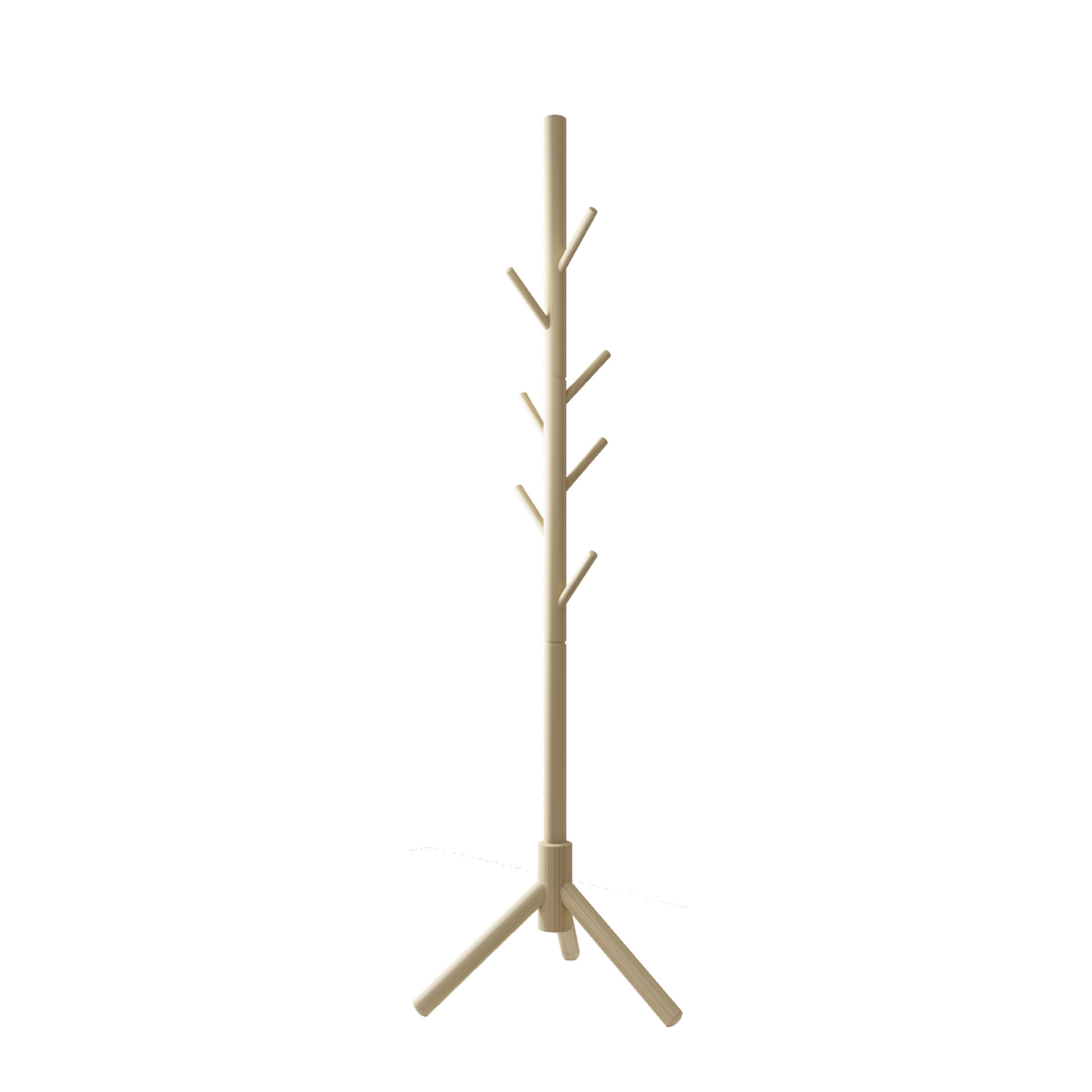 Beech Pine Laminated Triangle Disk Simple Coat Rack Floor Bedroom Living Room Dining Room Clothes Rack Item Picture