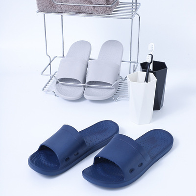 Summer Set Toe Slippers Solid Color Home Bathroom Comfortable Fashion Massage Breathable Rubber Plastic Eva Couple Slippers Specification drawing