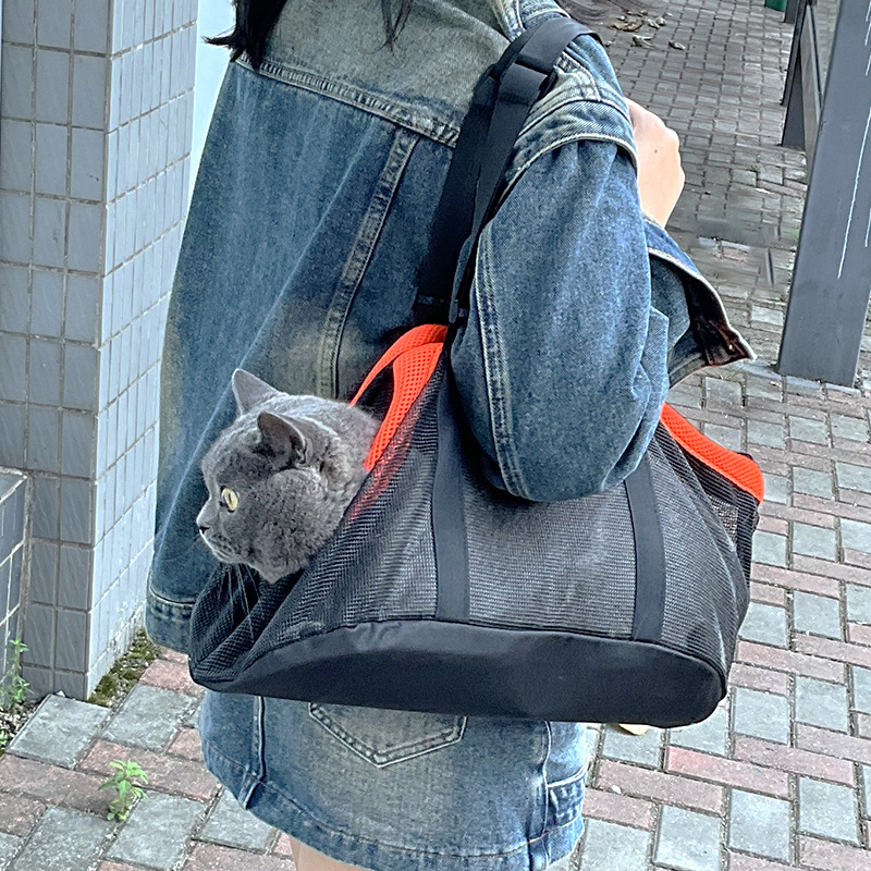 Pet supplies, dog backpacks, small portable dog bags, handbags, single-shoulder foldable cat bags, Amazon details Picture