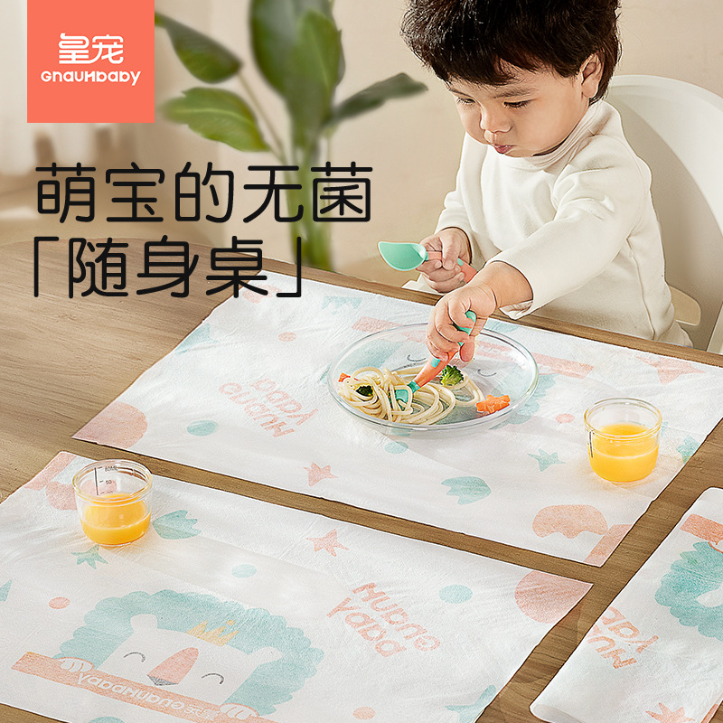 Royal Pet Baby Disposable Placemat Portable Children's Dining Table Mat Baby Oil-Proof Waterproof Tablecloth Table Mat details Picture