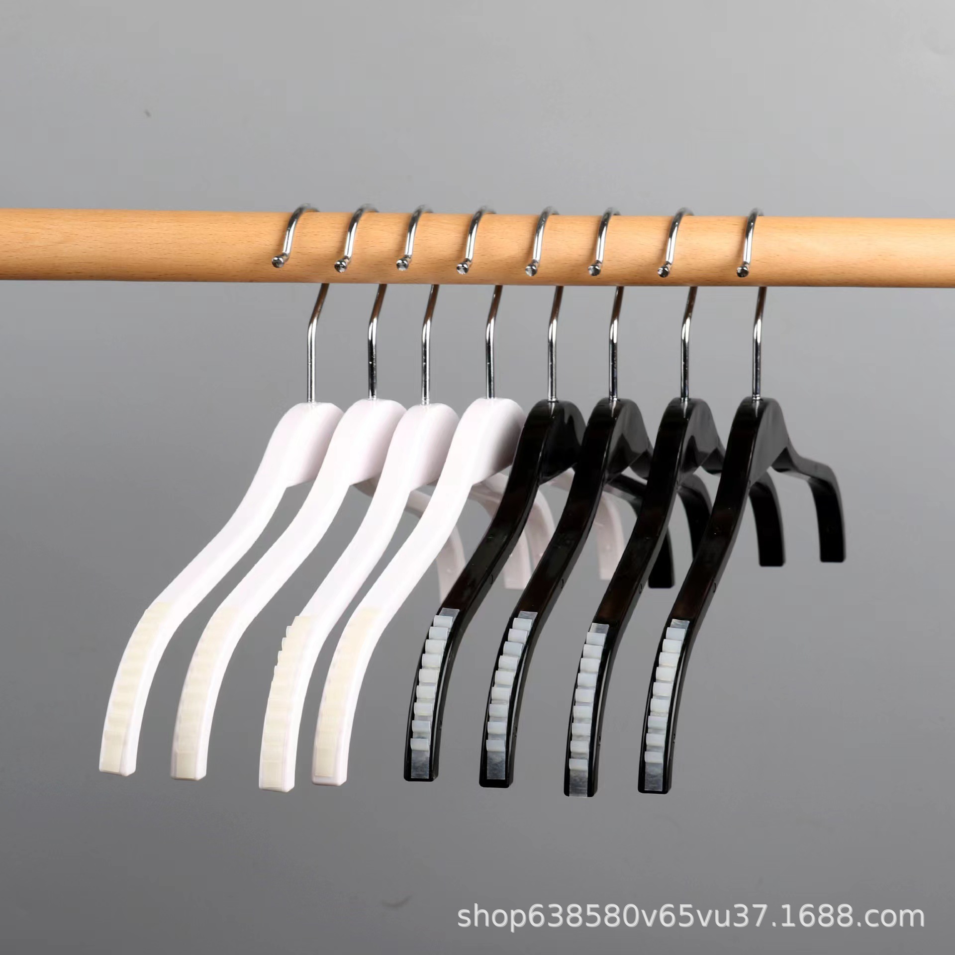 塑料衣架防滑/干湿两用衣挂/服装店衣架可产品图