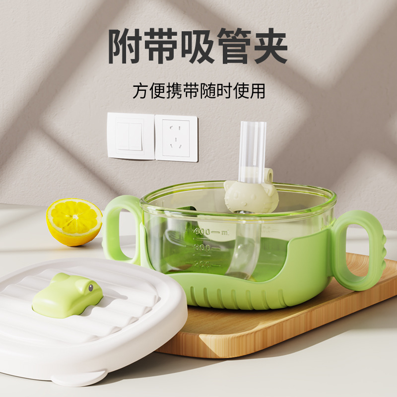 Children's tableware, baby food bowls, anti-drop baby bowls, bowls with handles for going out, lunch boxes, and customized rice bowl gifts for kindergartens Specification image