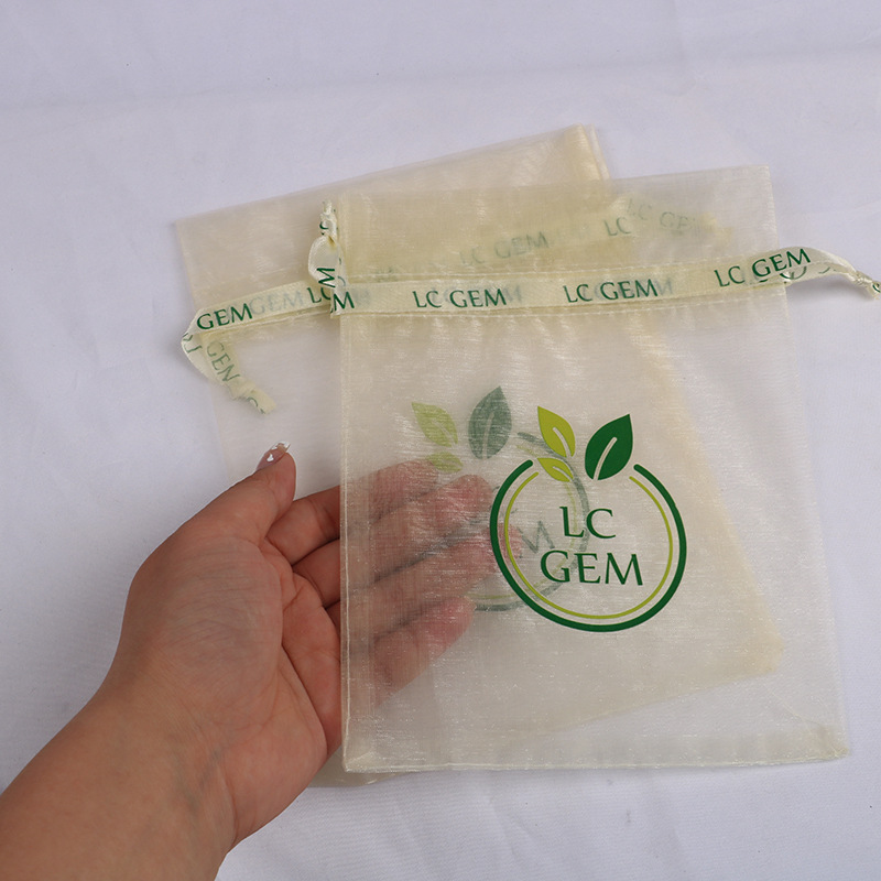 Bunched Mouth Organza Yarn Bag Printing English Ribbon Mesh Yarn Bag Round Bottom Snow Yarn Bag Gift Yarn Bag Manufacturers Wholesale Specification drawing