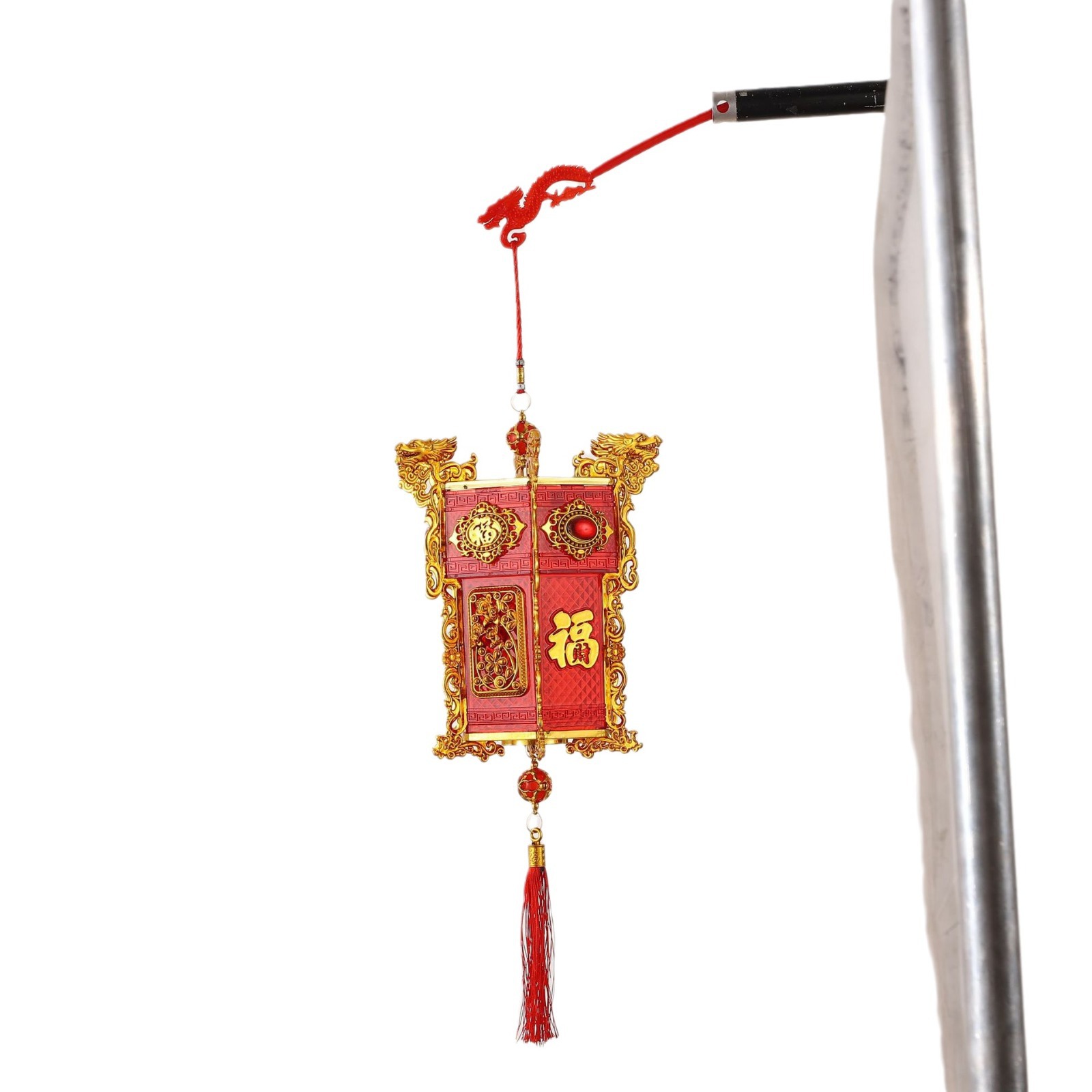 2024 Year of the Dragon flocking lantern New Spring Festival lantern dragon pendant lanterns lanterns temple fair light portable traditional decorative palace lamp flocking Item Picture