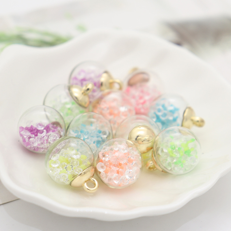 Factory direct sales of luminous imitation brick and stone glass ball pendants, headbands, bracelets, children's DIY stationery and accessories Specification image