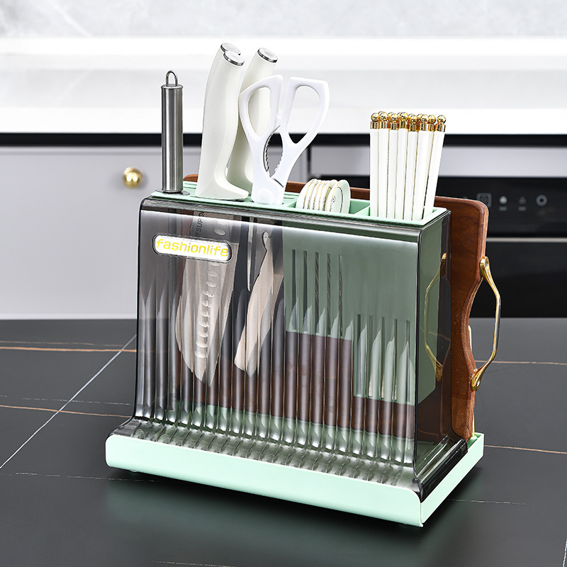 Kitchen pot lid rack, knife countertop storage rack Item Picture