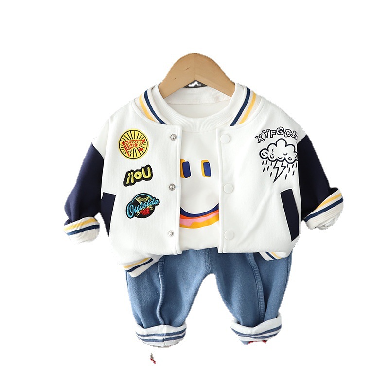 The autumn set for boys is stylish and popular. Two children are cool and trendy. One-year-old baby's autumn little children's clothing and baby clothes for spring and autumn Item Picture