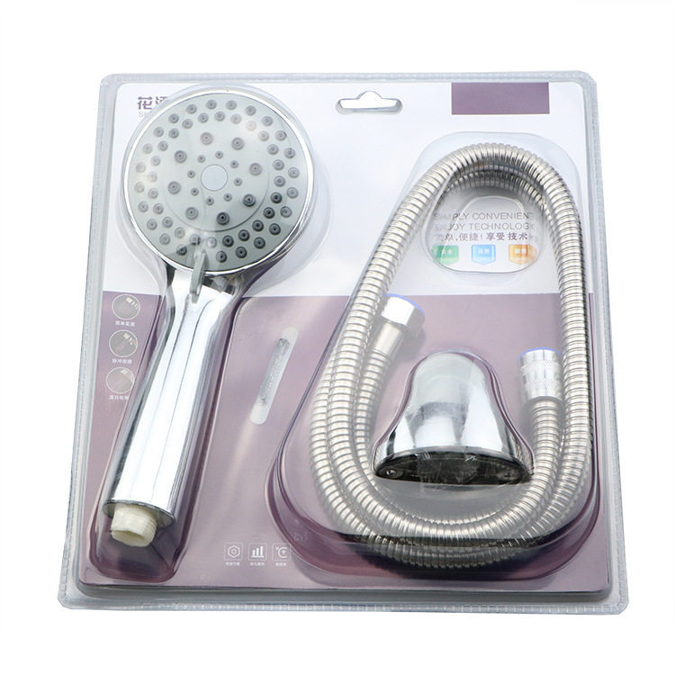 Shower flower sprinkler head. Wall-mounted household shower head. Bathroom simple hose set