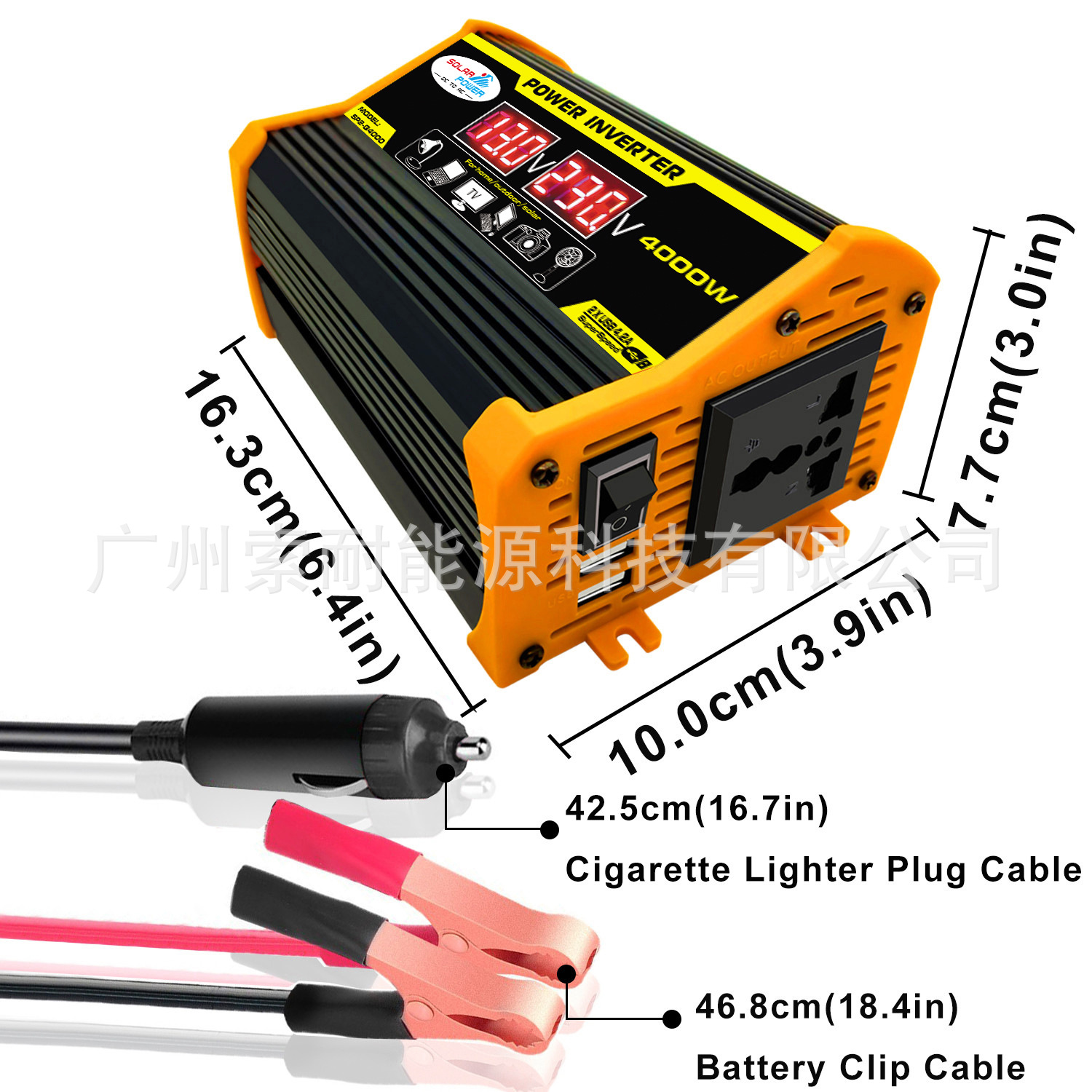 Legend II Car inverter 300W 12V to 220V/110V Cross-border Inverter with voltage display pic 11