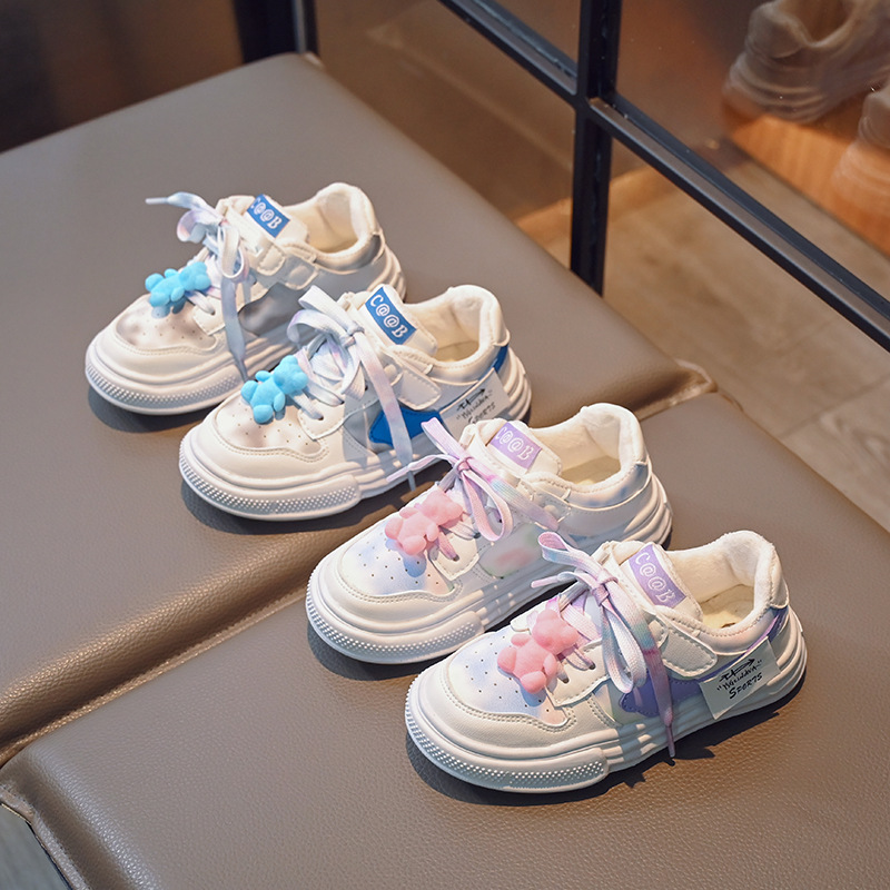 Children's Fleece Sports Shoes 2022 Winter New Korean Version Fashion Casual Daddy Shoes Boy Shoes Board Shoes details Picture