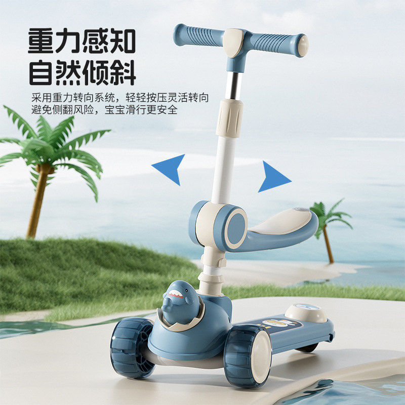 多功能童车/成人滑板车/滑滑车儿童卡通/婴儿车/八合一童车细节图