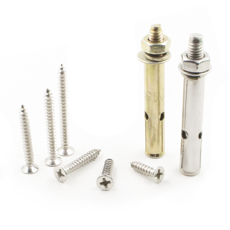 High-strength stainless steel screws, plate nails, cross countersunk head yellow zinc self-tapping screws, hardened flat head wood screws, dry wall nails Item Picture