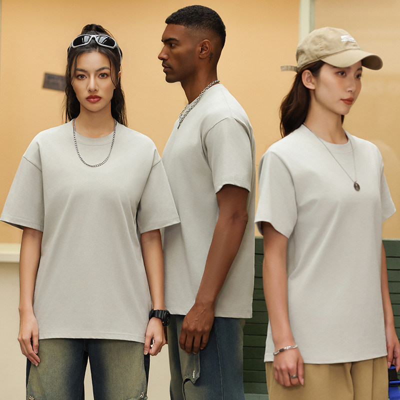 Round neck cotton T-shirt custom short-sleeved work clothes printed logo summer embroidery class clothing custom advertising culture shirt Specification drawing