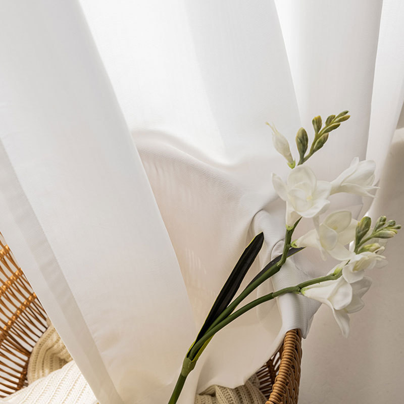 The Nordic modern and simple bedroom, balcony and living room allow light to pass through but not people, with thickened dreamy and phantom window screens details Picture