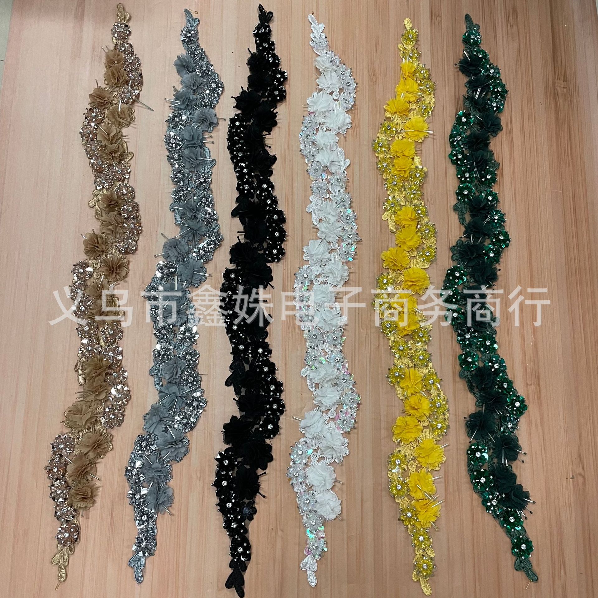 Hot items in stock are available for diy handcrafted lace trim, bead wrapping, 3D lace, barcode textile and garment lace accessories Application Scenario