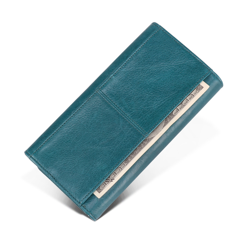 New Women's Leather Wallet Korean Version Fashion Multi-Card Rfid Long Wallet Multi-Function Mobile Phone Clutch Bag details Picture
