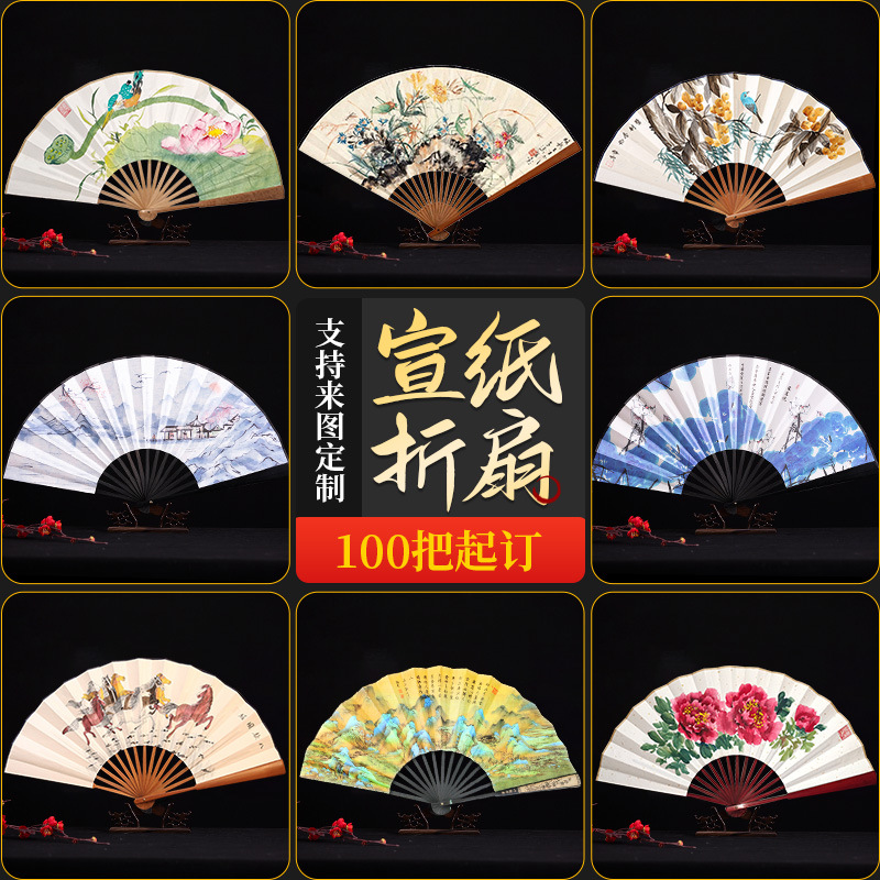 扇子/折叠扇/扇子女夏季中国风/风扇/纸质扇子产品图