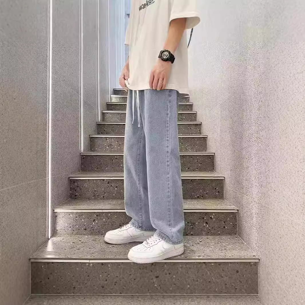 2024 New style blue jeans for men, loose straight-leg men's pants, autumn and winter casual pants for men, trendy men's style Application Scenario