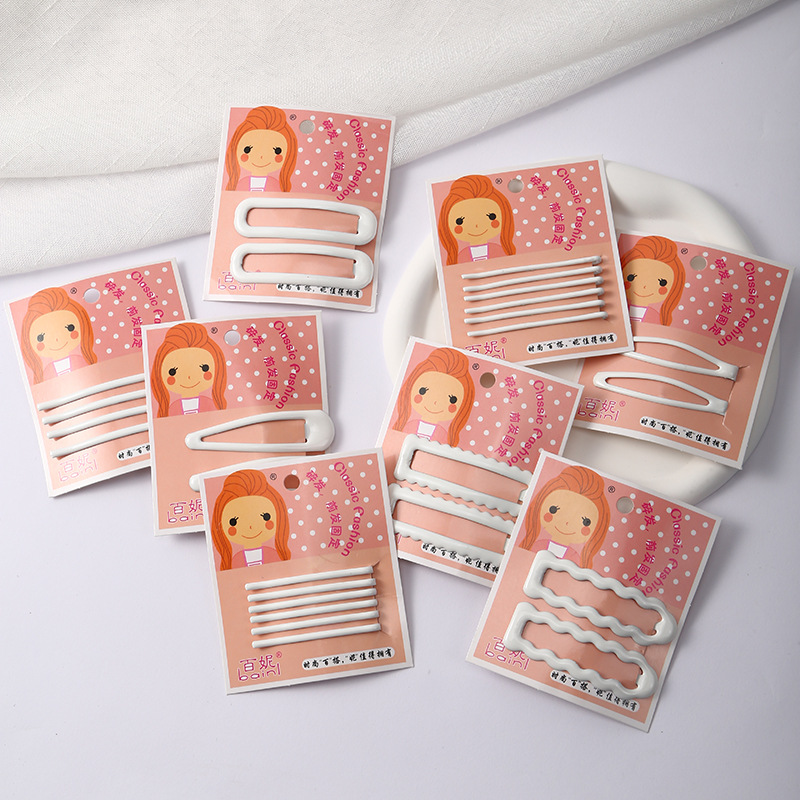 现货新款白色发夹清新甜护士夹刘海发饰bb夹一字夹多款配饰批发