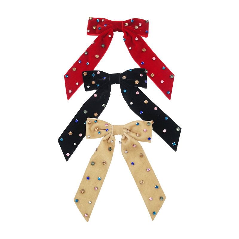 Qiwei Accessories Exclusive Cross-border French Style Hair Clip, Little Chanel style diamond One-byte princess hair accessory for women