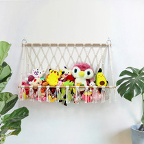 New home decoration creative wall decoration cotton rope woven net toy hammock storage tapestry girls room wall hanging