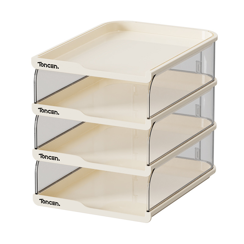 Hogar multicapa apilable escritorio rack de almacenamiento caja de almacenamiento de documentos caja de almacenamiento de documentos multifuncional oficina Item Picture