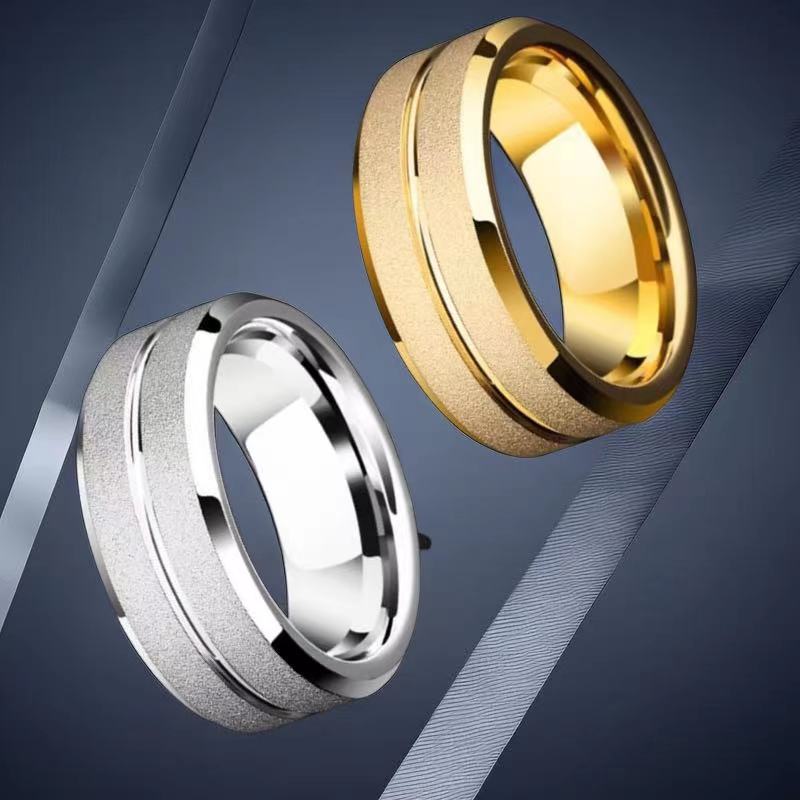 钛钢戒指男潮不掉色男款嘻哈个性尾戒男士学生网红拉丝不锈钢饰品