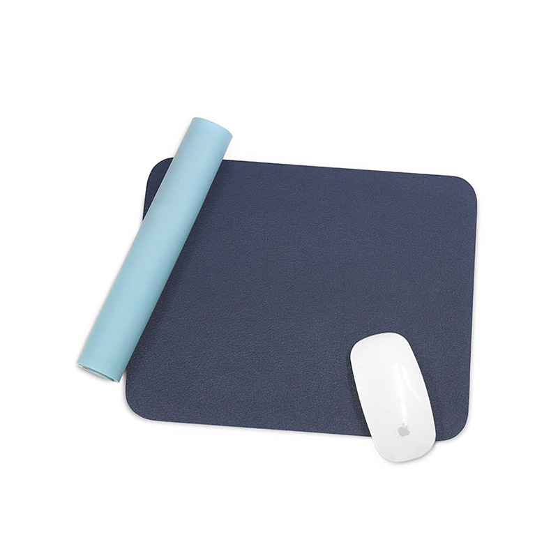 Leather mouse pad, anti-slip computer desk pad, game wrist guard desk pad, simple small pad, custom LOGO based on provided image Item Picture