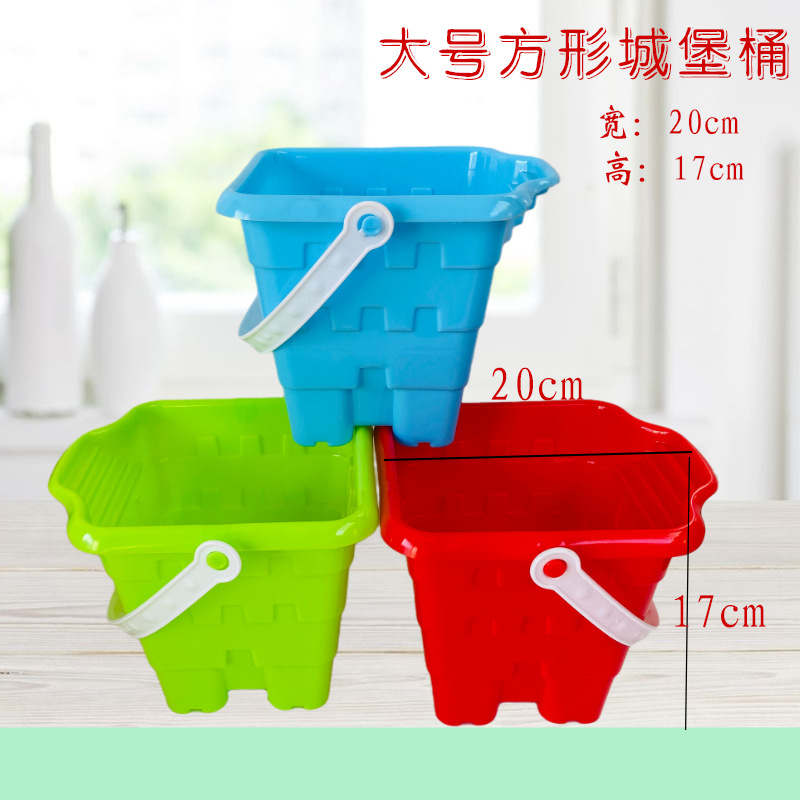 Wholesale beach bucket toys thickened plastic bucket splashing sand digging snow fishing tools stand fishing bucket size Application Scenario