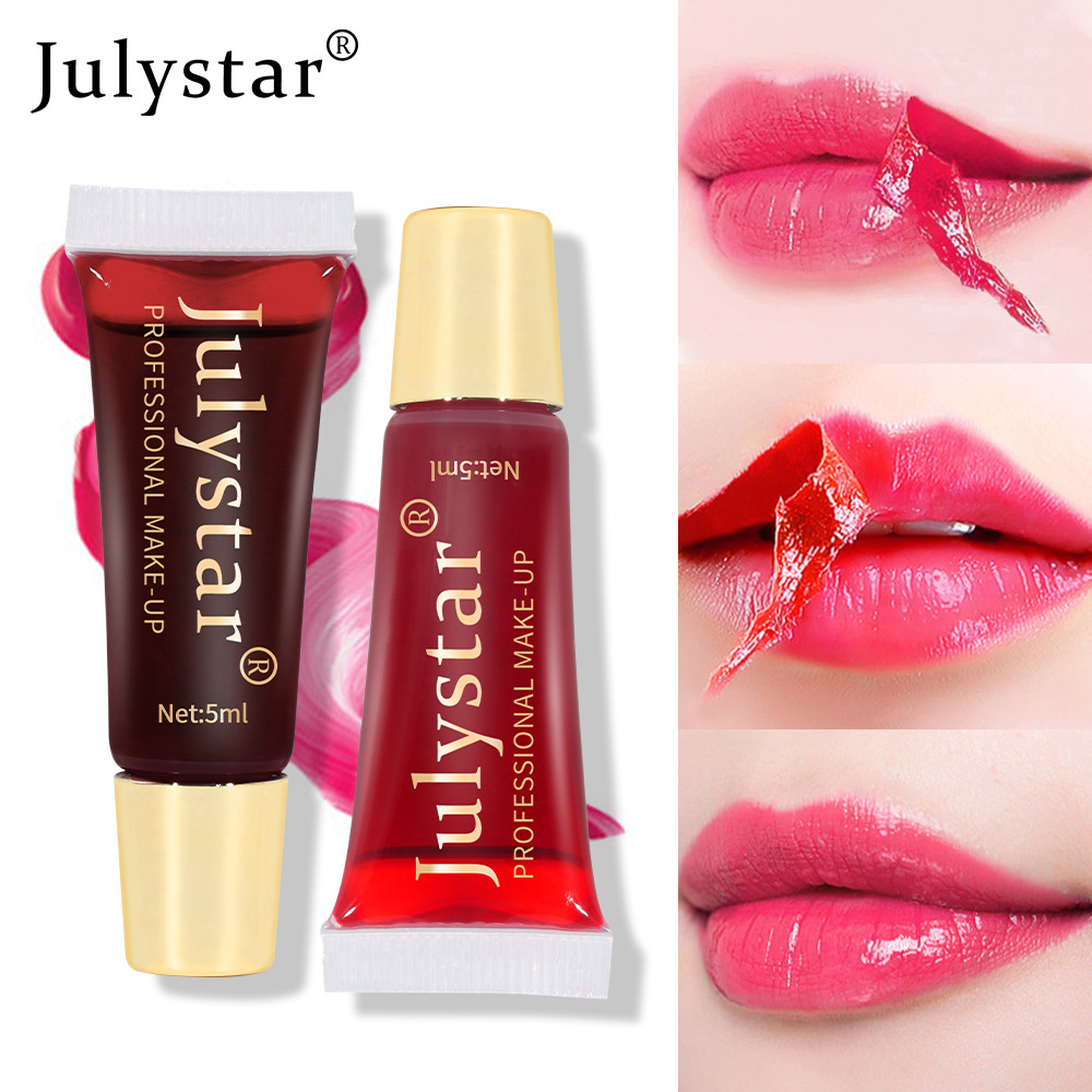 Cross-border waterproof matte peel-off lipstick that does not fade easily, sweat-proof matte finish with a base color, peel-off lip gloss for export wholesale, exclusively for export details Picture