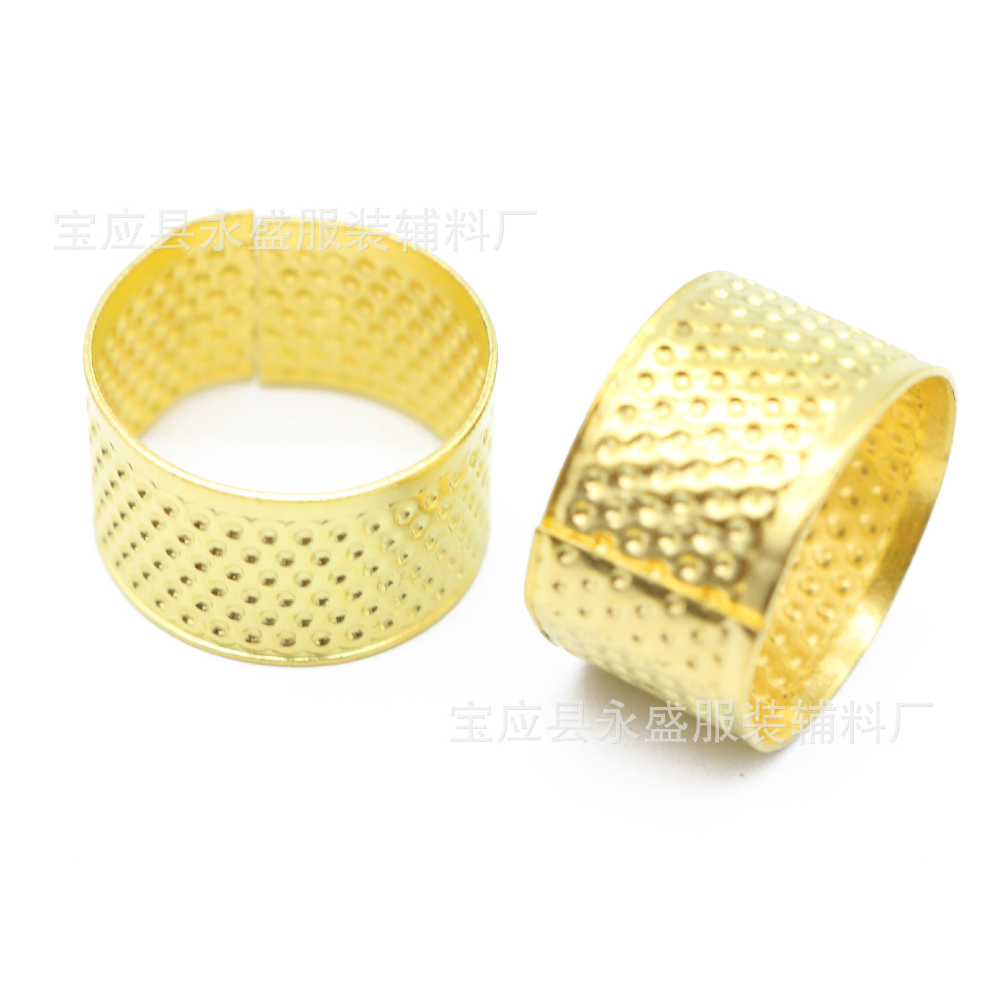 Wholesale of ordinary household gold rings, thimbles, DIY thimble rings, sewing finger guards, and mending accessories from the manufacturer Item Picture