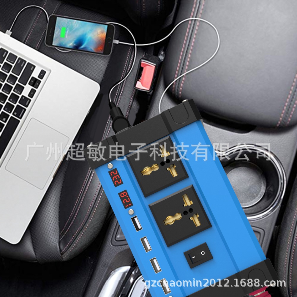Inverter 300W cross-border converter 12V to 220V110V smart LCD dual display 4USB4.2A fast charging pic 62